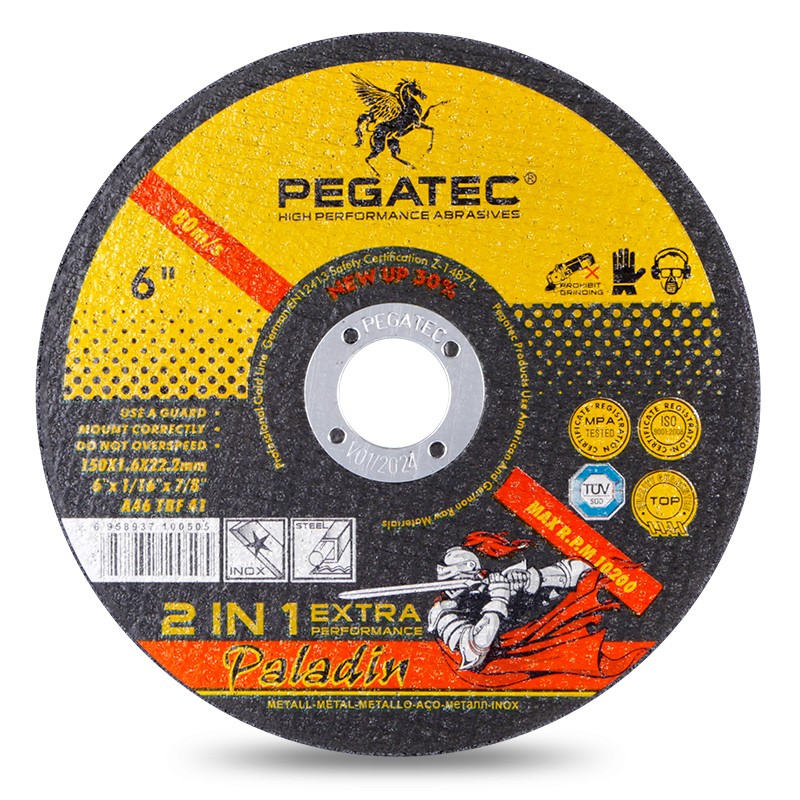 Pegatec Cut-off Wheel for Metal & SS, 6", 25 Pack