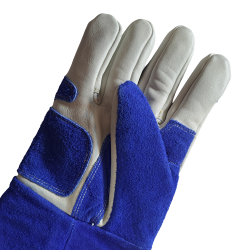 Swaby Long Cuff Leather Welding Gloves, 20"