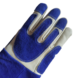 Swaby Long Cuff Leather Welding Gloves, 20"