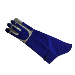 Swaby Long Cuff Leather Welding Gloves, 20"