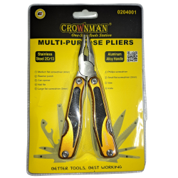 Crownman Stainless Steel Multi-Purpose Pliers, 13-in-1