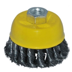 Crownman Cup Brush Twist Knot Arbor, 4" - M14 x 2 Nut