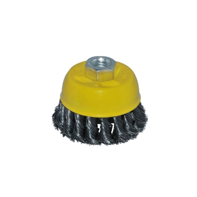 Crownman Cup Brush Twist Knot Arbor, 4" - M14 x 2 Nut