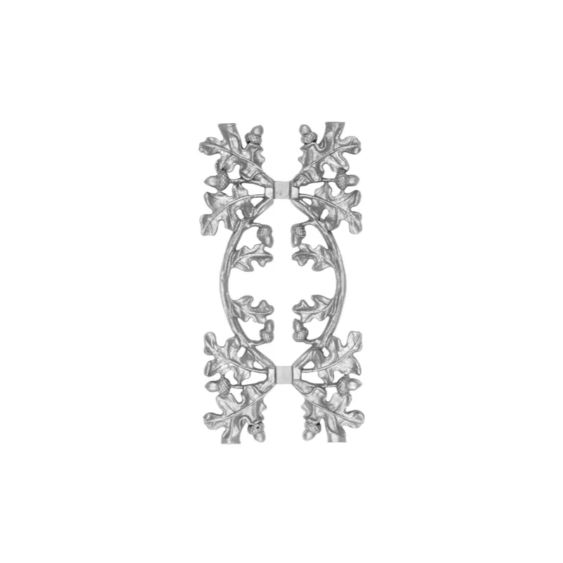 Decorative Aluminum Picket Panel - Oak and Leaves, 8" x 16.5"