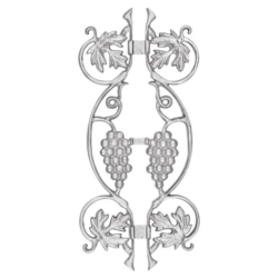 Decorative Aluminum Grapevine Picket Panel, 7.25" x 15.25"