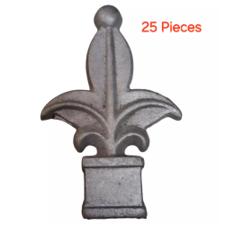 Cast Aluminum Spear Fleur-de-Lis Finial, 4.5"H x 2-7/8"W, Pack of 25