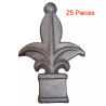 Cast Aluminum Spear Fleur-de-Lis Finial, 4.5"H x 2-7/8"W, Pack of 25