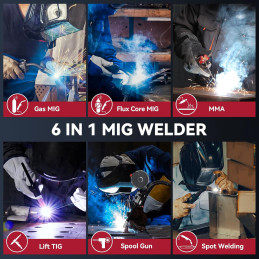 Arccaptain MIG250 6-in-1 Multi Process Welder 110V/220V