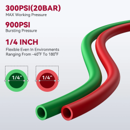ArcCaptain Oxy-Acetylene Twin Hose 1/4", T Grade 50'