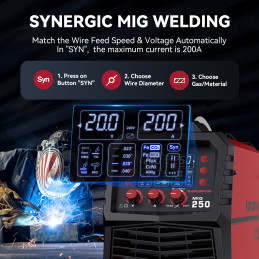 Arccaptain MIG250 6-in-1 Multi Process Welder 110V/220V